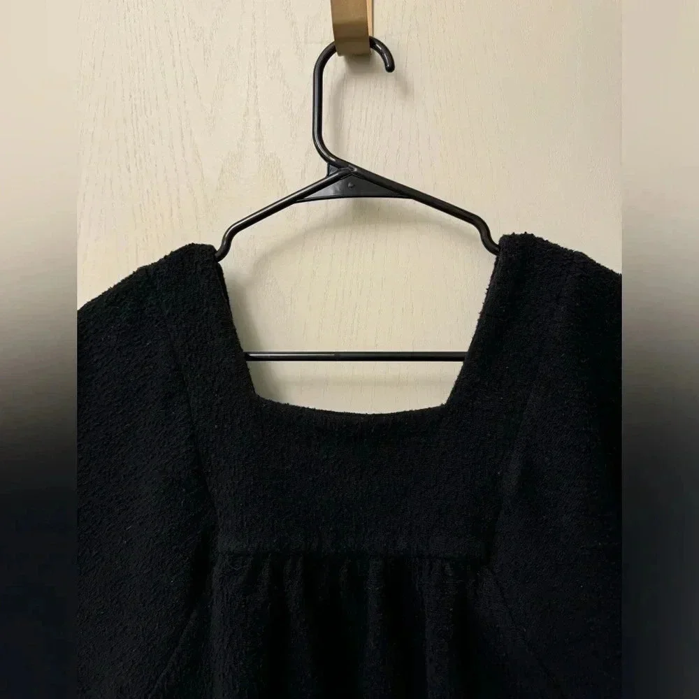 Black‎ Madewell Texture & Thread Butterfly Top Size S EUC - Picture 10 of 10